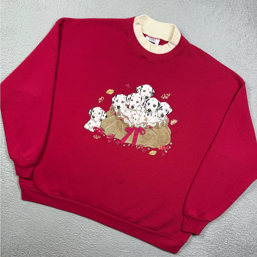 Vintage 90s Dalmatian dog animal nature sweater